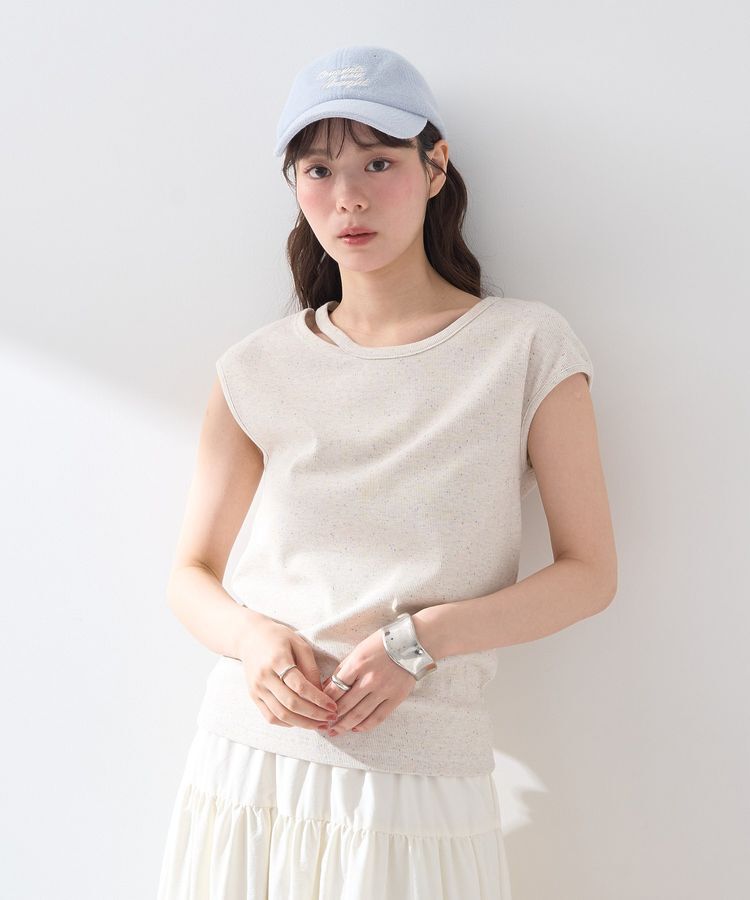 earth music&ecology「カットデザインフレンチスリーブプルオーバー」|Tシャツ・カットソー|