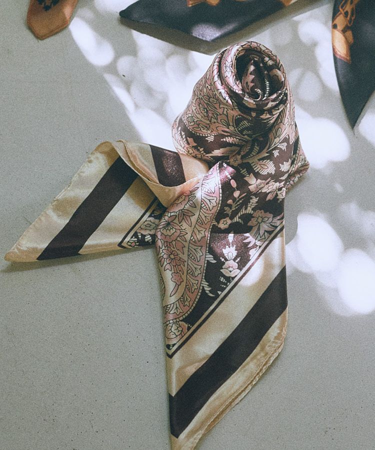 earth music&ecology「大判スカーフ」|バンダナ・スカーフ|Pink