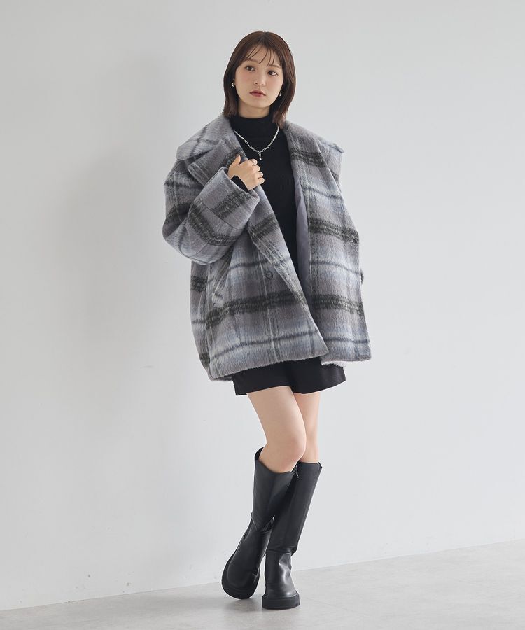 earth music&ecology「チェックシャギーコート」|その他|