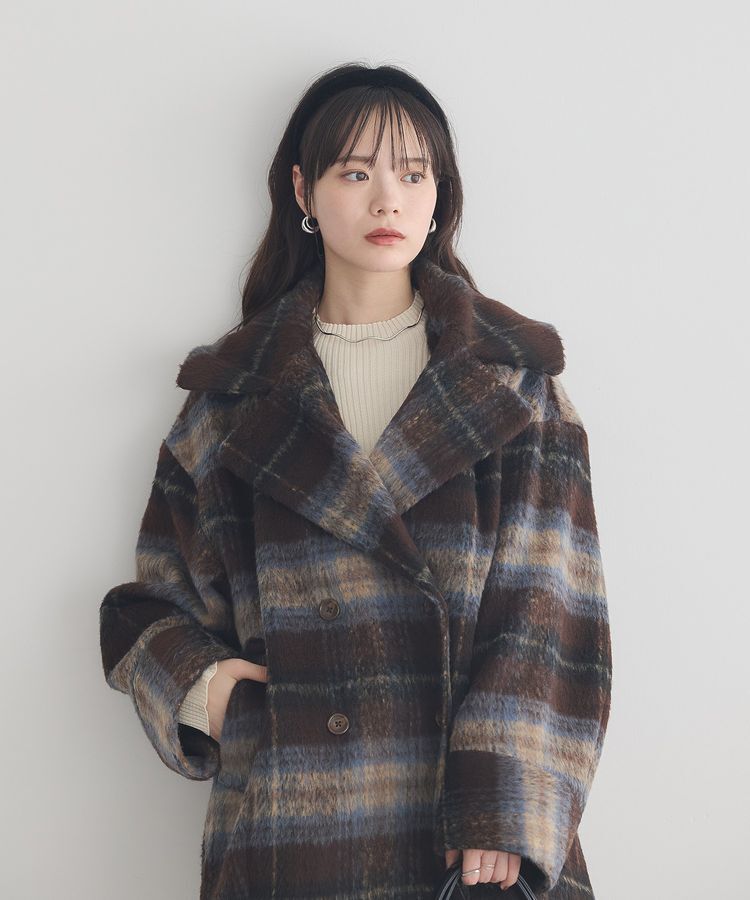 earth music&ecology「チェックシャギーコート」|その他|