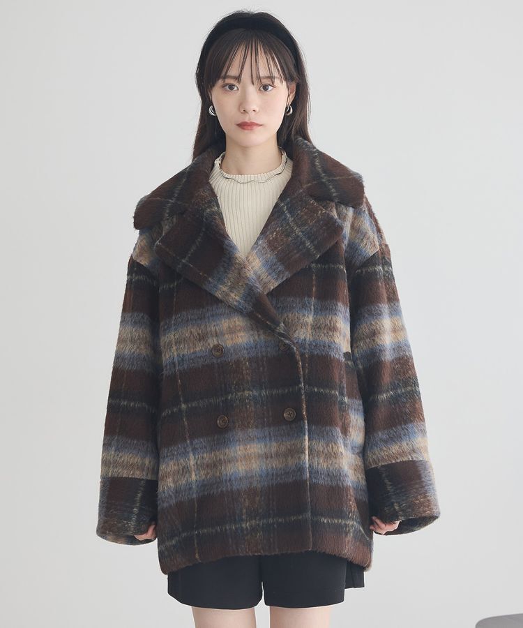 earth music&ecology「チェックシャギーコート」|その他|