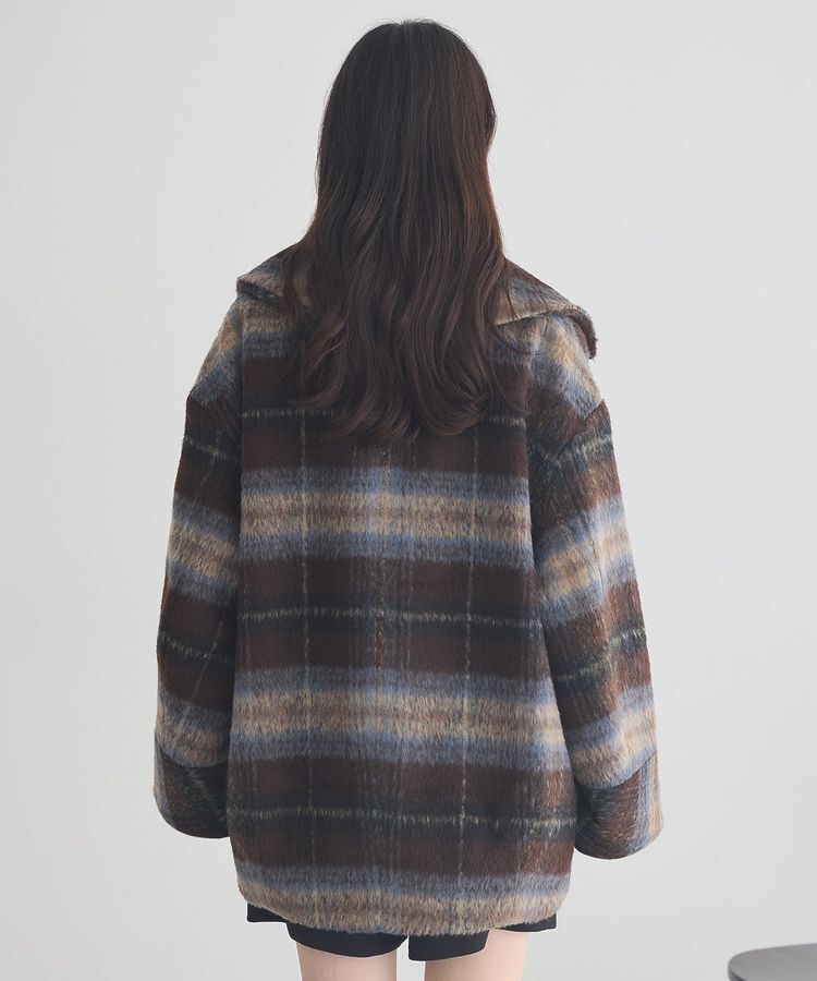 earth music&ecology「チェックシャギーコート」|その他|