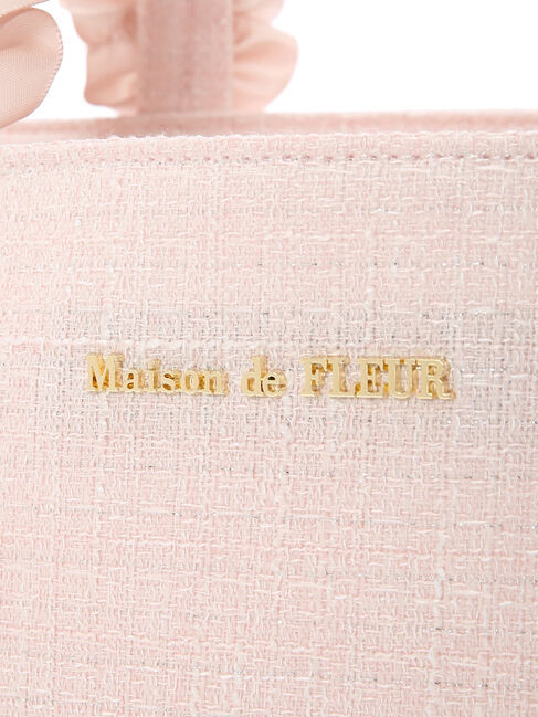 Maison de FLEUR「ツイードフリルハンドルスクエアトートMバッグ」|トートバッグ|