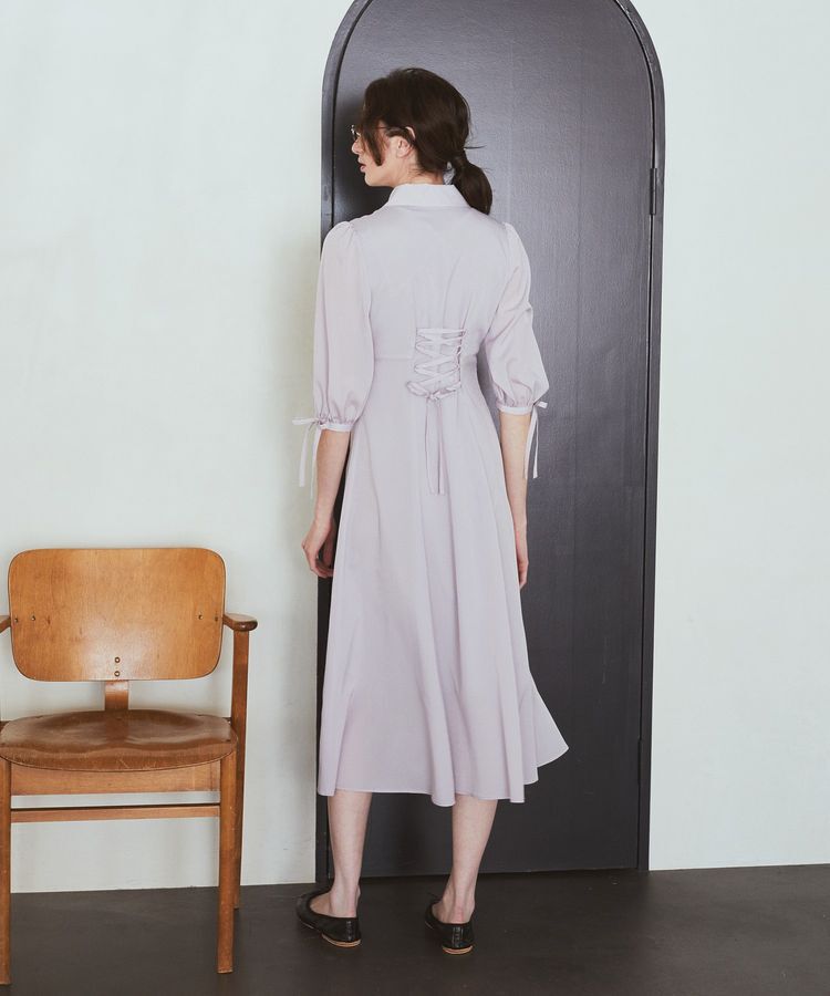 Maison de FLEUR Petite Robe「はしごレースシャツワンピース」|ワンピース|