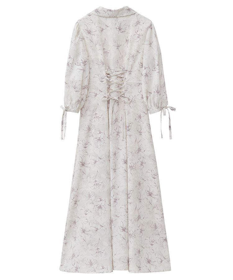 Maison de FLEUR Petite Robe「はしごレースシャツワンピース」|ワンピース|