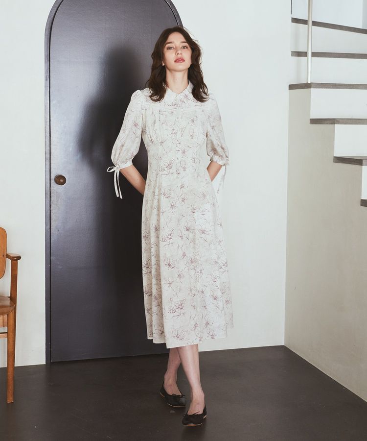 Maison de FLEUR Petite Robe「はしごレースシャツワンピース」|ワンピース|フラワー