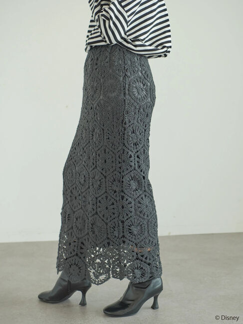  「シルエットレーススカート/Mickey」|スカート|