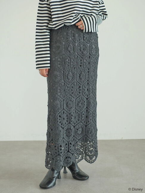  「シルエットレーススカート/Mickey」|スカート|