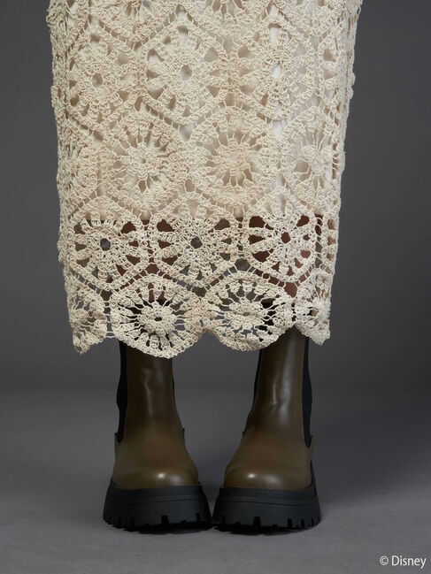  「シルエットレーススカート/Mickey」|スカート|