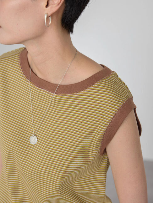 AMERICAN HOLIC「ミジンボーダーノースリーブカットプルオーバー」|Tシャツ・カットソー|