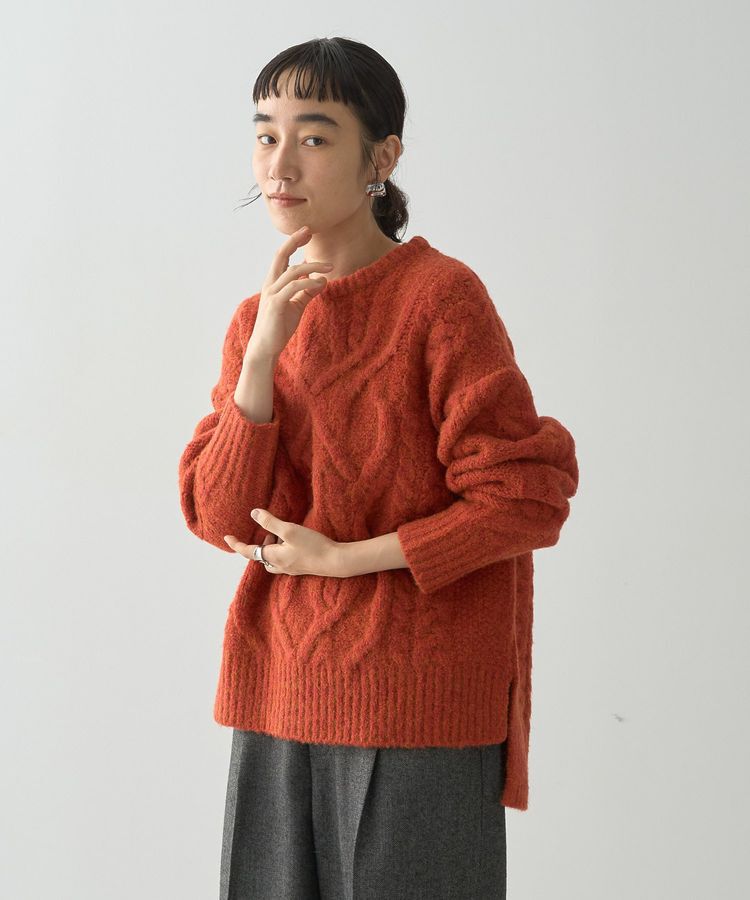 AMERICAN HOLIC「ローゲージアラン柄ニットプルオーバー」|ニット・セーター|