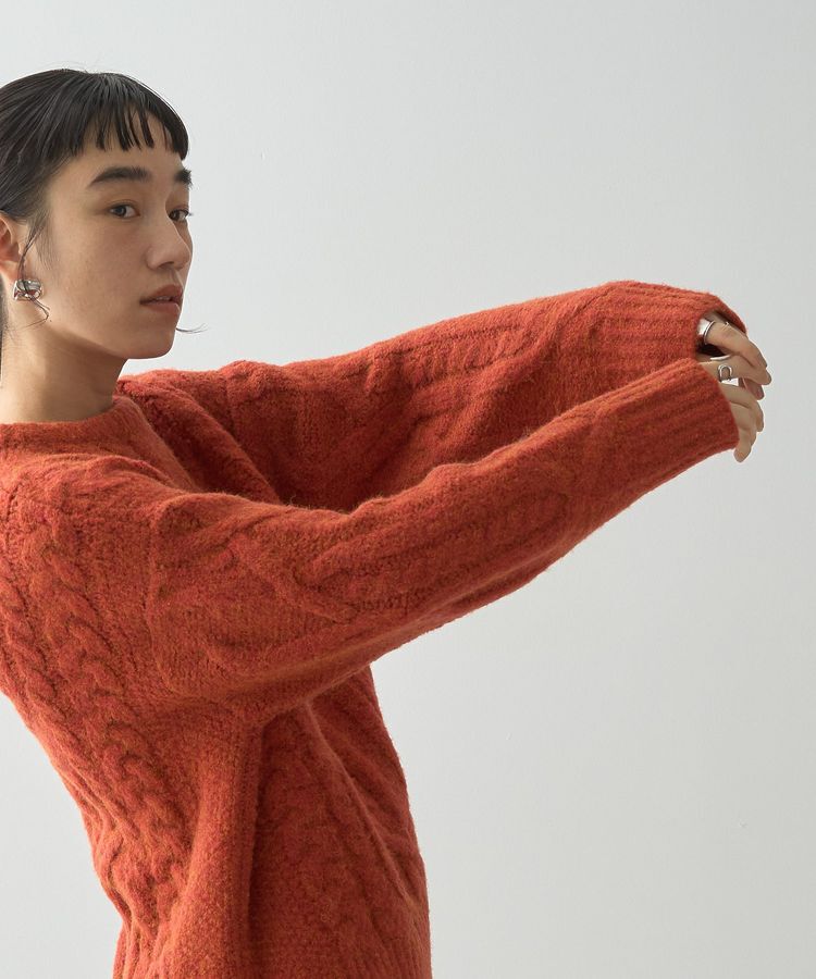 AMERICAN HOLIC「ローゲージアラン柄ニットプルオーバー」|ニット・セーター|