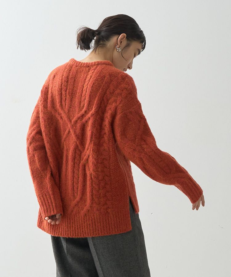 AMERICAN HOLIC「ローゲージアラン柄ニットプルオーバー」|ニット・セーター|