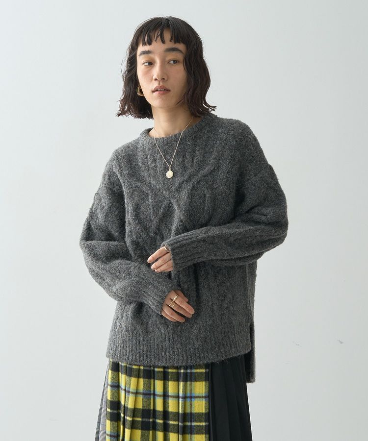 AMERICAN HOLIC「ローゲージアラン柄ニットプルオーバー」|ニット・セーター|