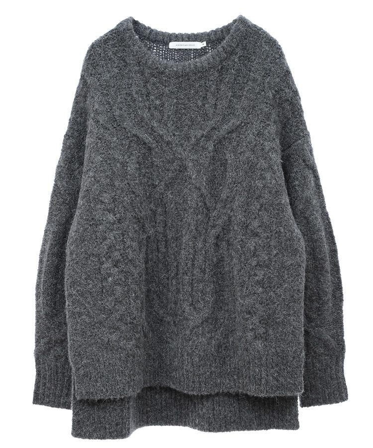 AMERICAN HOLIC「ローゲージアラン柄ニットプルオーバー」|ニット・セーター|