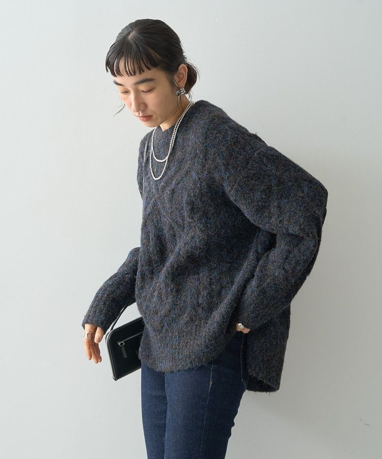 AMERICAN HOLIC「ローゲージアラン柄ニットプルオーバー」|ニット・セーター|