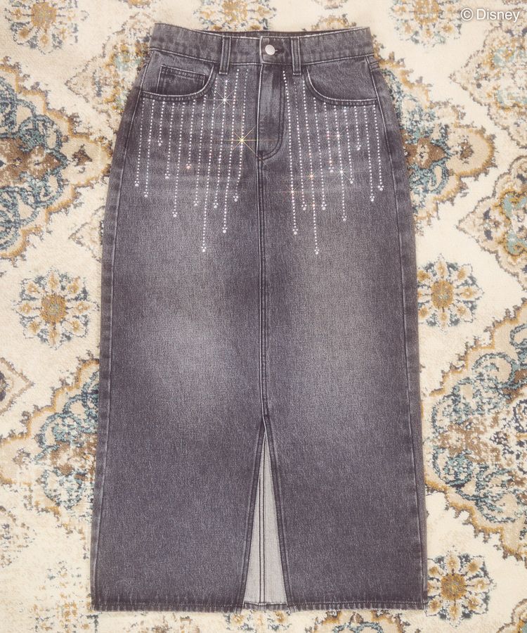 AMERICAN HOLIC「ラインストーンデニムスカート/Disney」|タイト|