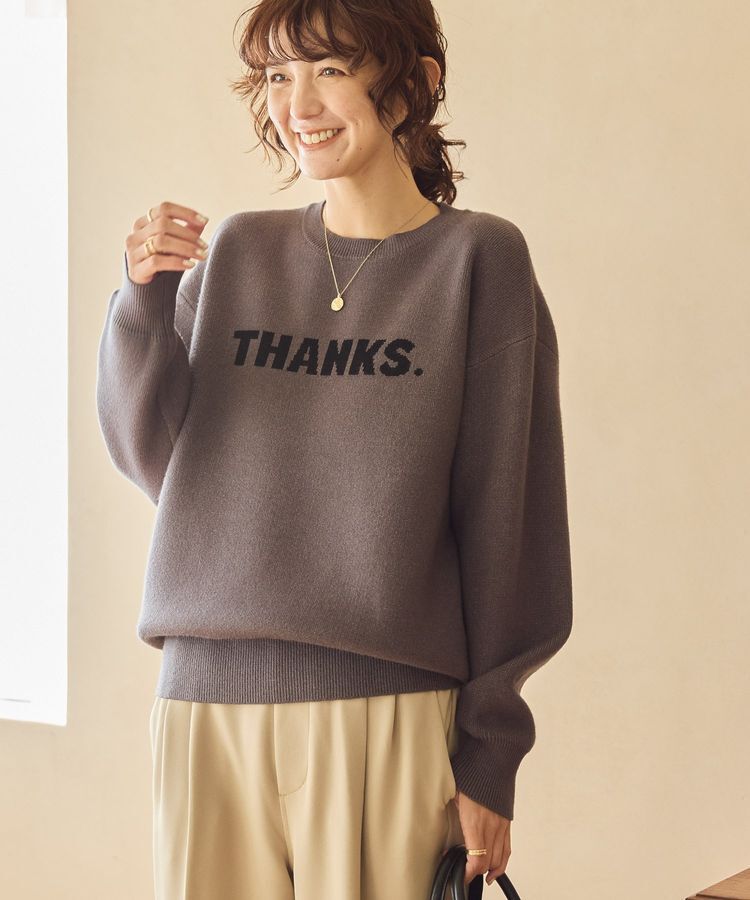 AMERICAN HOLIC「バイパチTHANKS.ジャガードニットプルオーバー」|ニット・セーター|