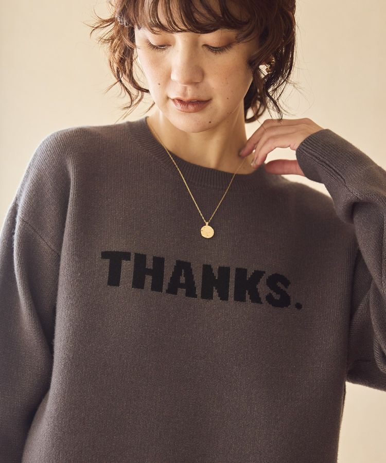 AMERICAN HOLIC「バイパチTHANKS.ジャガードニットプルオーバー」|ニット・セーター|