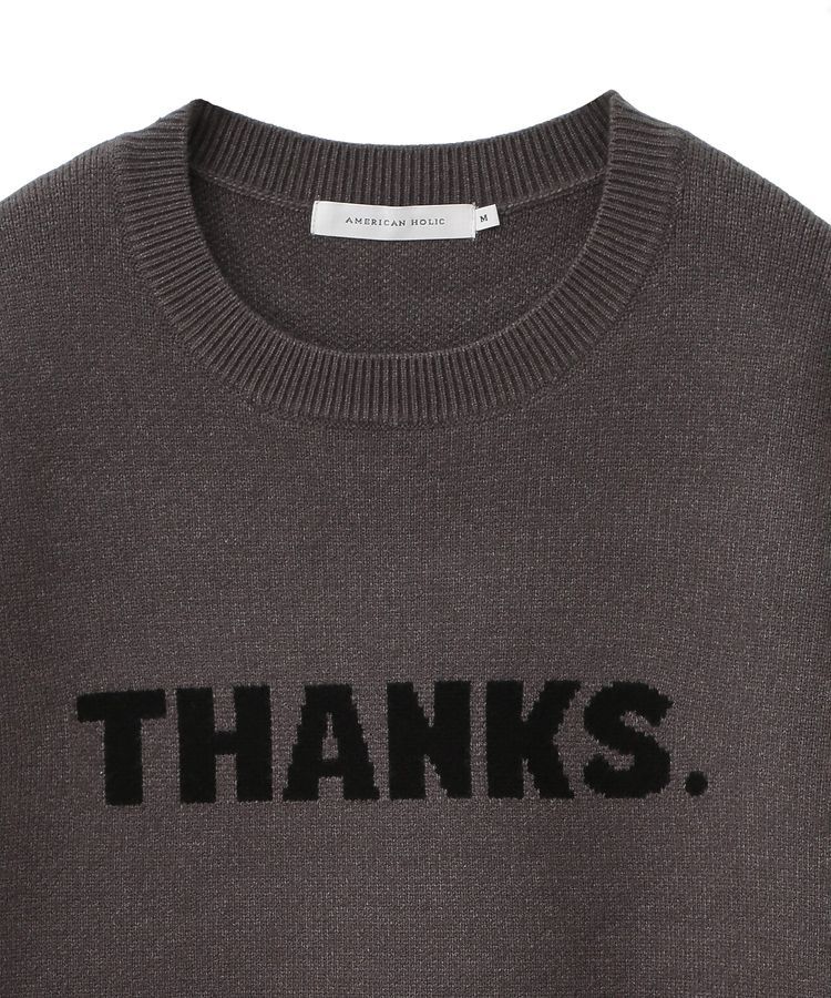 AMERICAN HOLIC「バイパチTHANKS.ジャガードニットプルオーバー」|ニット・セーター|