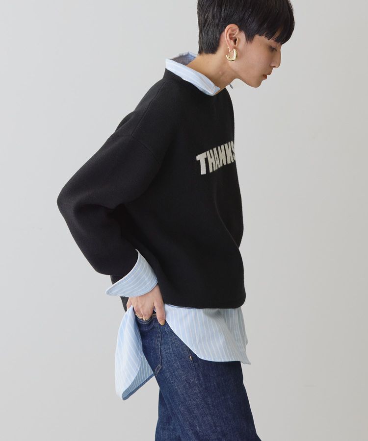 AMERICAN HOLIC「バイパチTHANKS.ジャガードニットプルオーバー」|ニット・セーター|