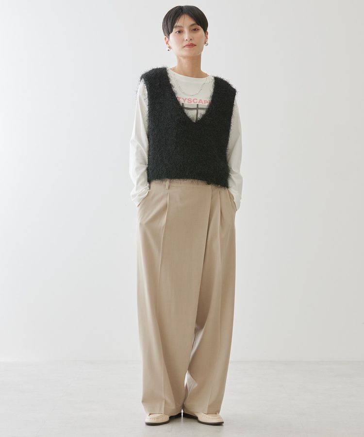 AMERICAN HOLIC「【選べる丈2サイズ】前後2wayシャギーベスト」|ベスト・ジレ|