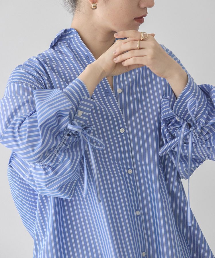 AMERICAN HOLIC「イージーケアバックギャザーリボンシャツ」|シャツ・ブラウス|