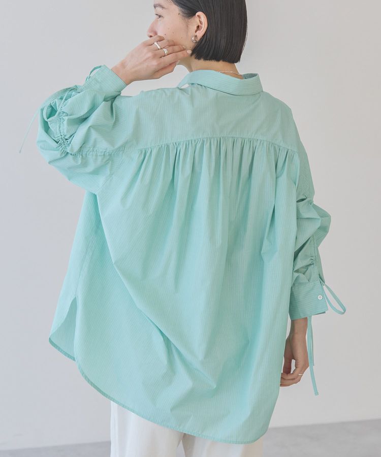 AMERICAN HOLIC「イージーケアバックギャザーリボンシャツ」|シャツ・ブラウス|