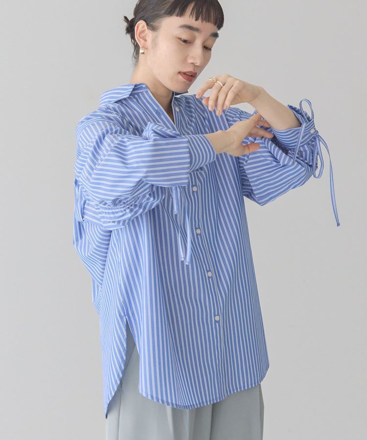 AMERICAN HOLIC「イージーケアバックギャザーリボンシャツ」|シャツ・ブラウス|