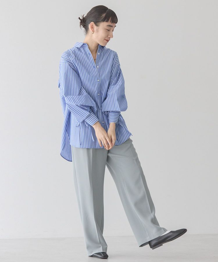 AMERICAN HOLIC「イージーケアバックギャザーリボンシャツ」|シャツ・ブラウス|