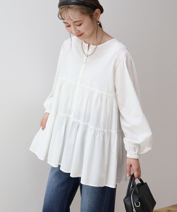 AMERICAN HOLIC「ティアードギャザーブラウス」|シャツ・ブラウス|Off White