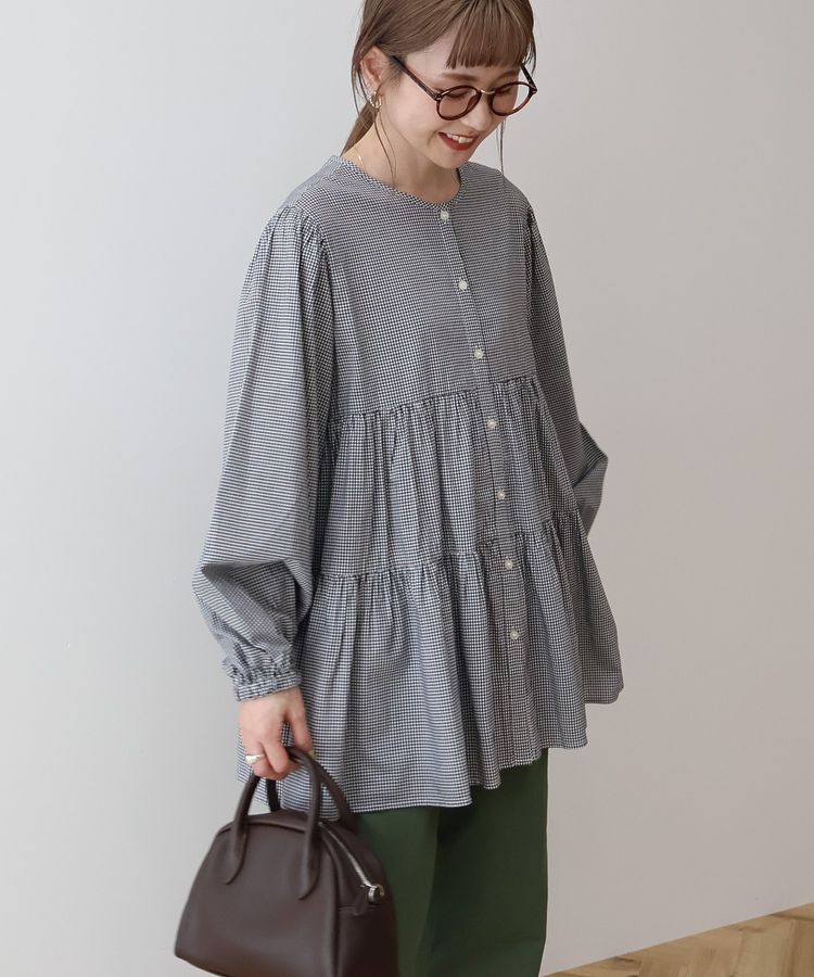 AMERICAN HOLIC「ティアードギャザーブラウス」|シャツ・ブラウス|Gingham Check