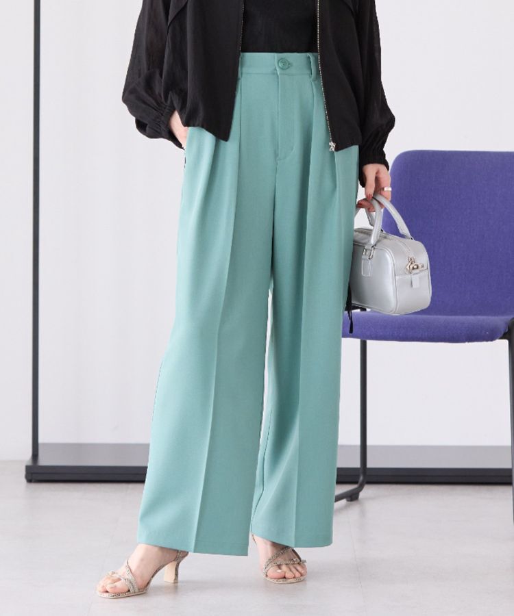 AMERICAN HOLIC「タックワイドパンツ」|その他|Green