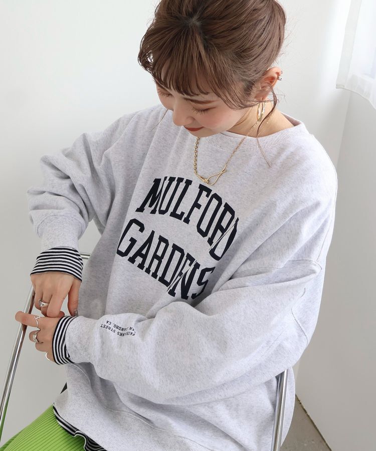 AMERICAN HOLIC「カレッジロゴ裏毛プルオーバー」|スウェット・ジャージ|Gray Mixture