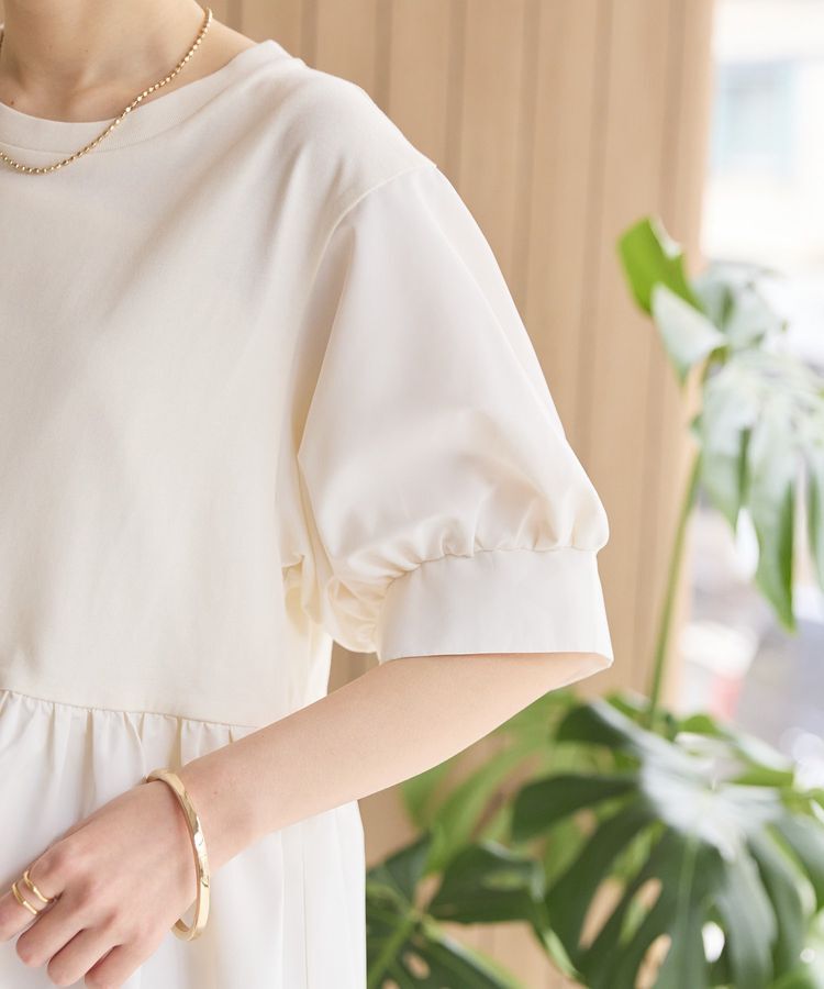 AMERICAN HOLIC「異素材切替ペプラムプルオーバー」|Tシャツ・カットソー|