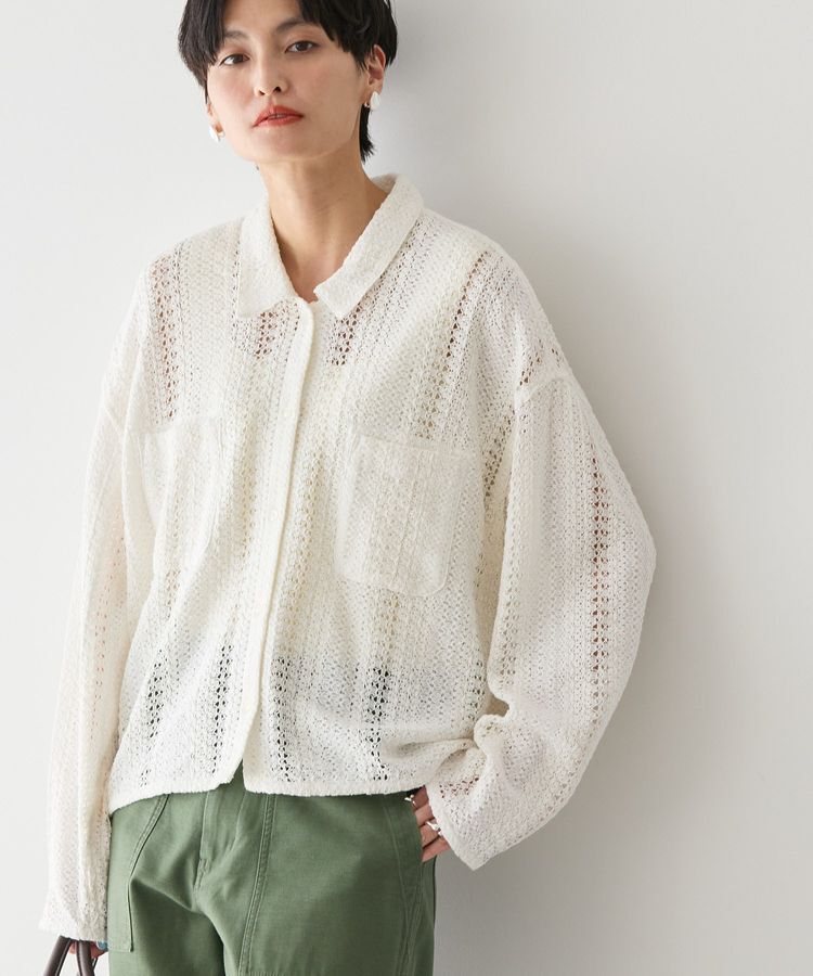 AMERICAN HOLIC「Wポケットレースシャツ」|シャツ・ブラウス|