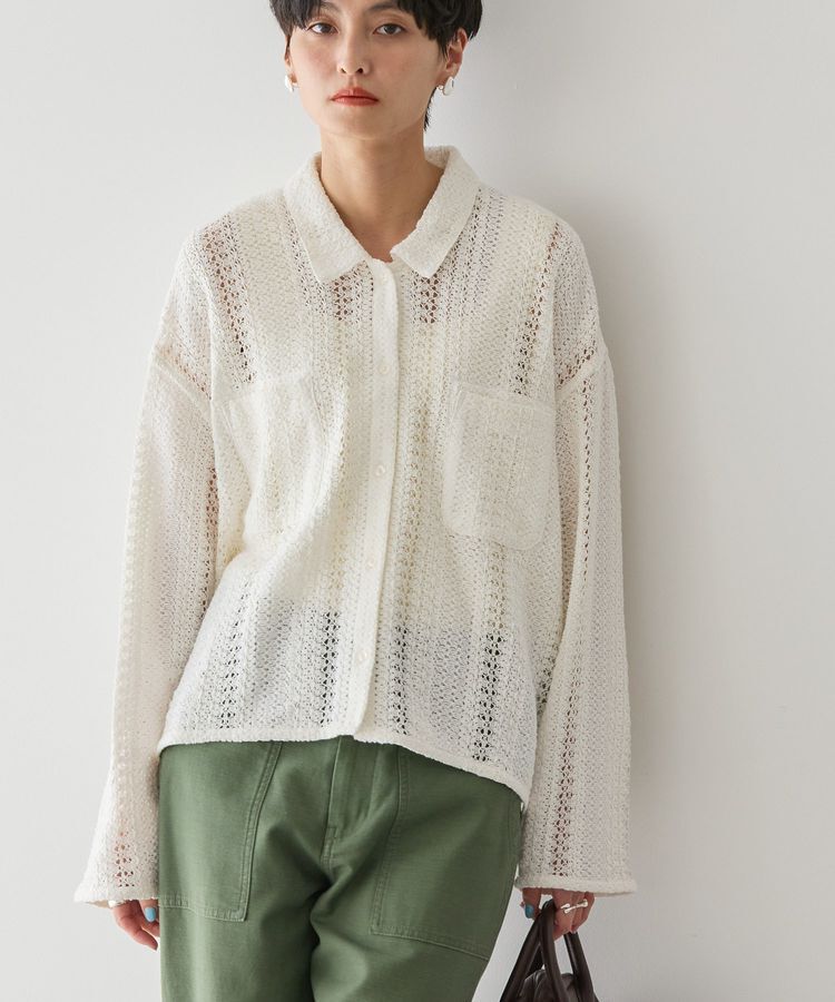 AMERICAN HOLIC「Wポケットレースシャツ」|シャツ・ブラウス|