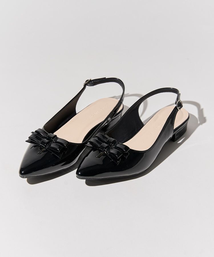 AMERICAN HOLIC「ダブルリボンミュールサンダル」|サンダル|Black
