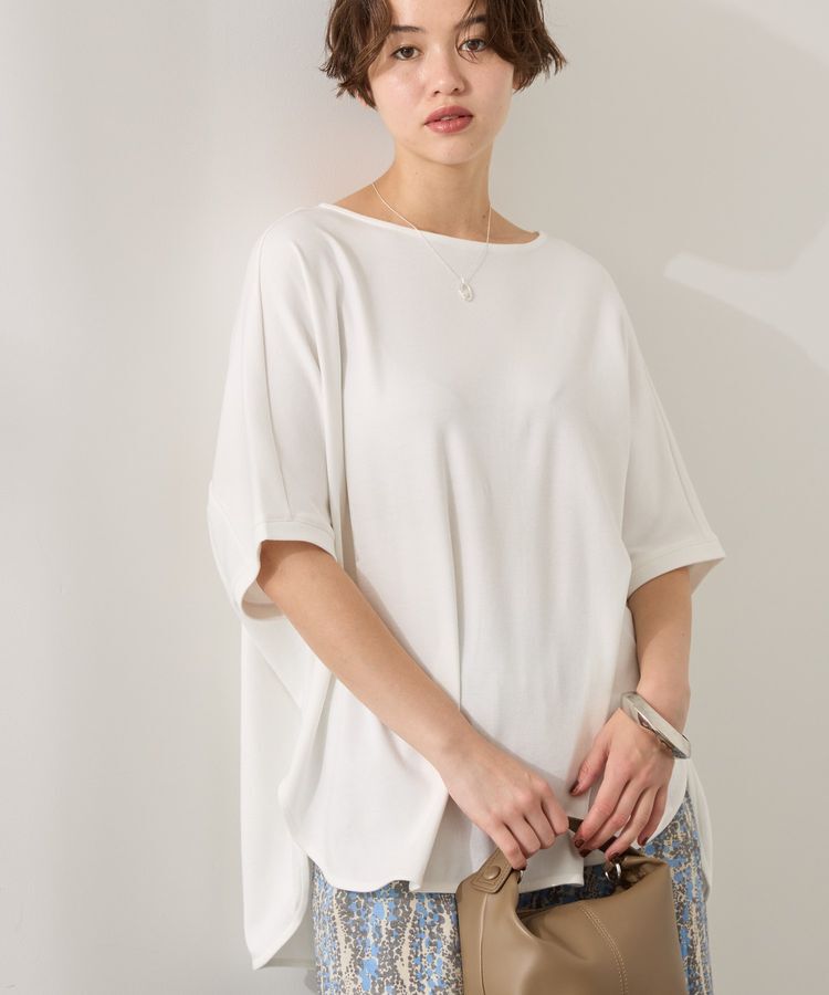 AMERICAN HOLIC「接触冷感スムースニュアンスロングプルオーバー/チュニック」|Tシャツ・カットソー|