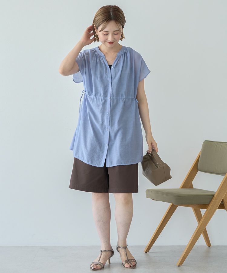 AMERICAN HOLIC「ウエストドロストフレンチスリーブブラウス」|シャツ・ブラウス|