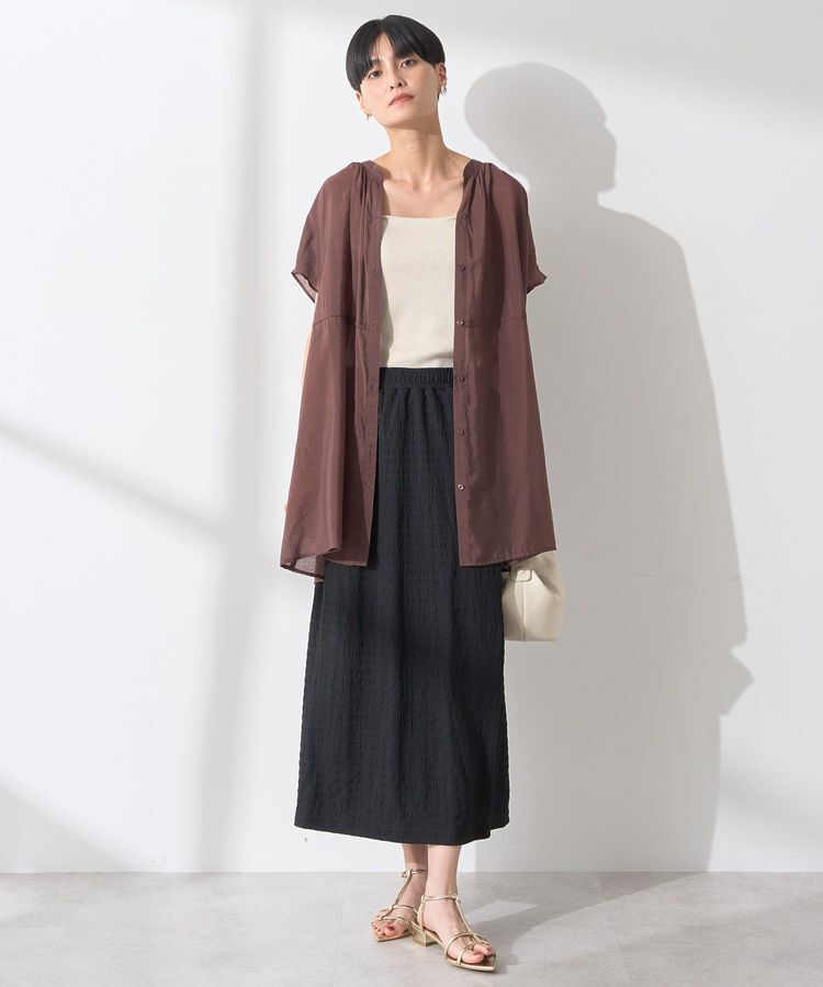 AMERICAN HOLIC「ウエストドロストフレンチスリーブブラウス」|シャツ・ブラウス|