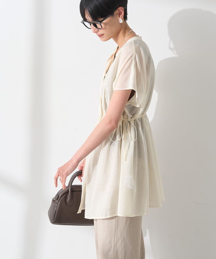 AMERICAN HOLIC「ウエストドロストフレンチスリーブブラウス」|シャツ・ブラウス|