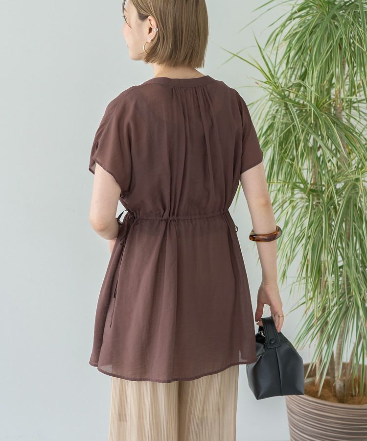 AMERICAN HOLIC「ウエストドロストフレンチスリーブブラウス」|シャツ・ブラウス|