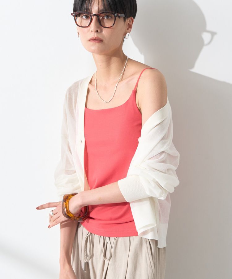 AMERICAN HOLIC「【カップ付き】細リブキャミソール」|インナー|