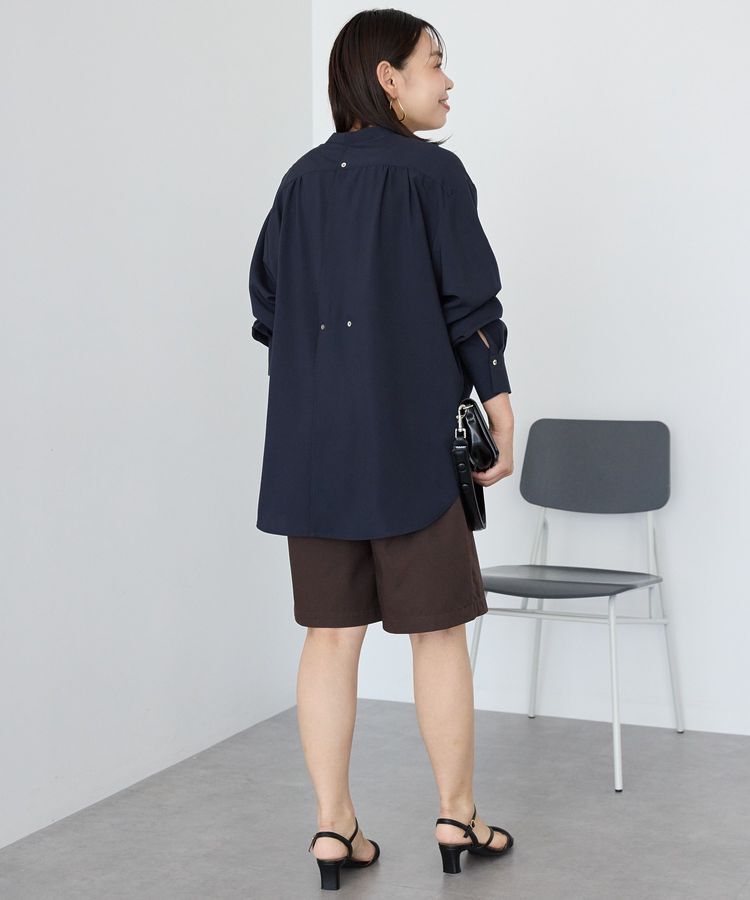 AMERICAN HOLIC「金ボタンバックシャンロングシャツ/チュニック」|シャツ・ブラウス|