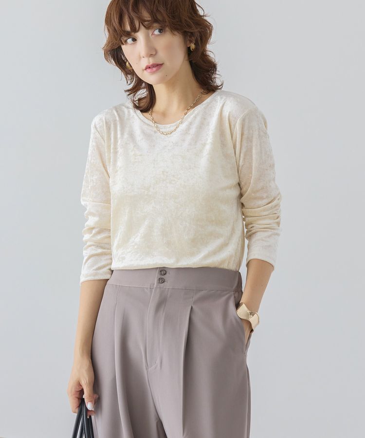 AMERICAN HOLIC「シアーベロアプルオーバー」|Tシャツ・カットソー|Ivory