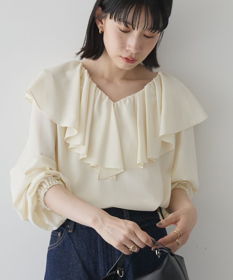 AMERICAN HOLIC「フリルカラーブラウス」|シャツ・ブラウス|