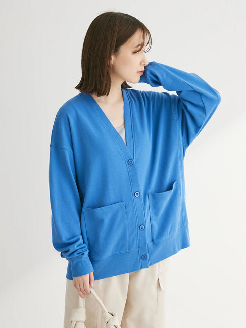 Green Parks「ミニ裏毛Vネックカーディガン」|カーディガン|