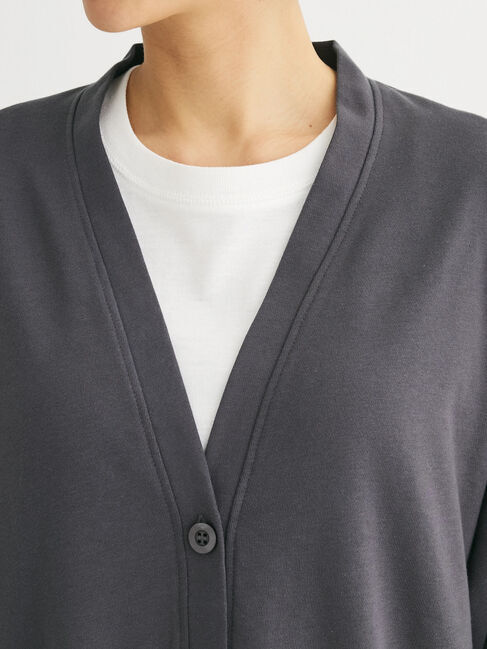 Green Parks「ミニ裏毛Vネックカーディガン」|カーディガン|