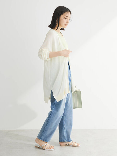 Green Parks「推しニット　ゆったりミドル丈カーディガン」|カーディガン|